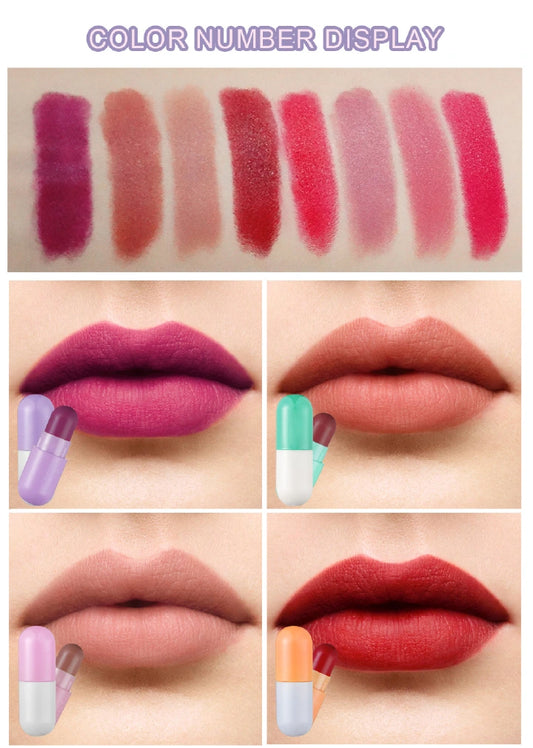 Mini Capsule Lipstick Matte 8 PCS