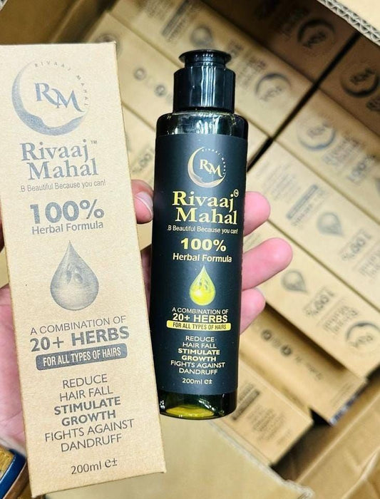 Rivaaj Mahal Herbal Hair Oil 100% 20+ Herbs for Strong & Healthy Hair