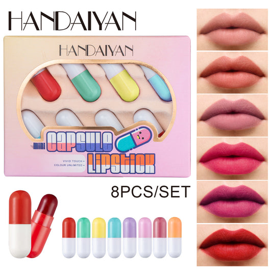Mini Capsule Lipstick Matte 8 PCS